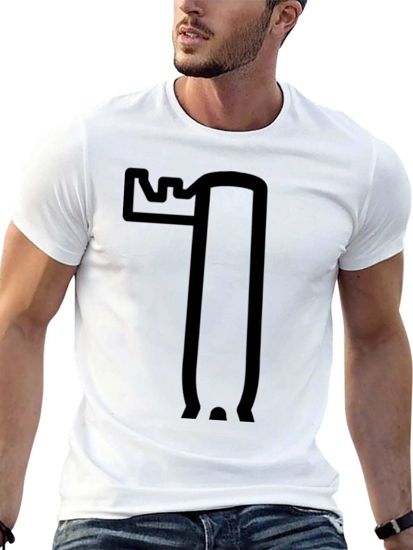 Moose Outline Graphic Black T-Shirt