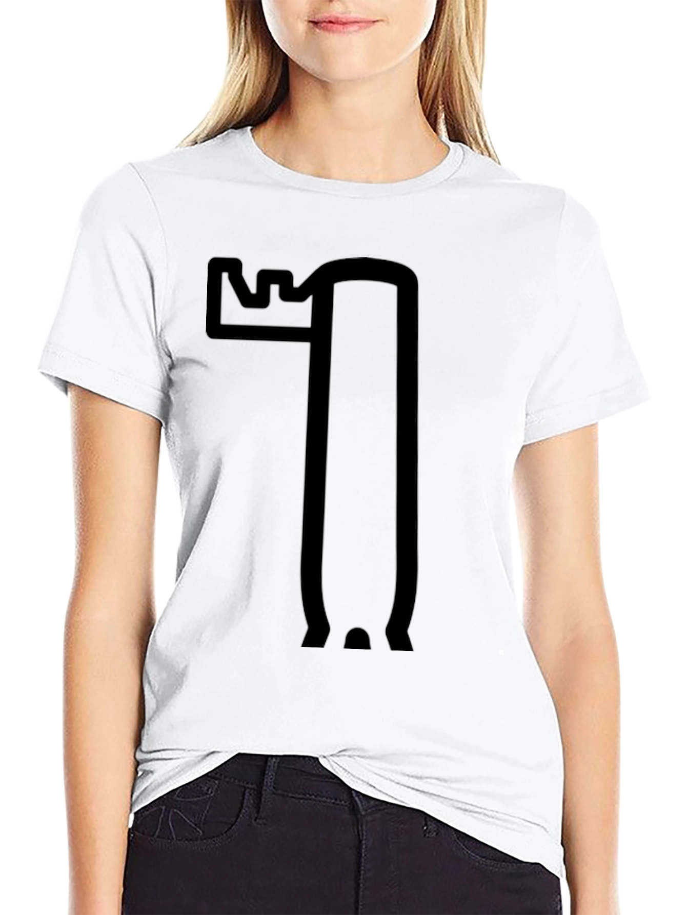 Moose Outline Graphic Black T-Shirt