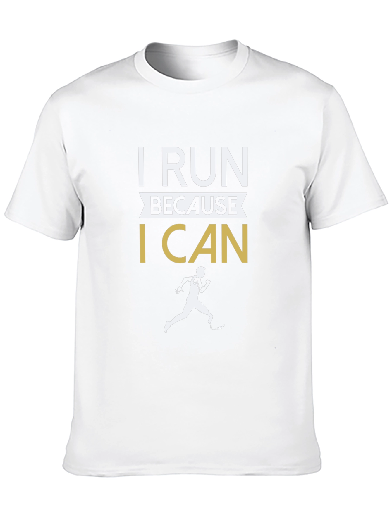 I Run Because I Can Black Graphic Tee