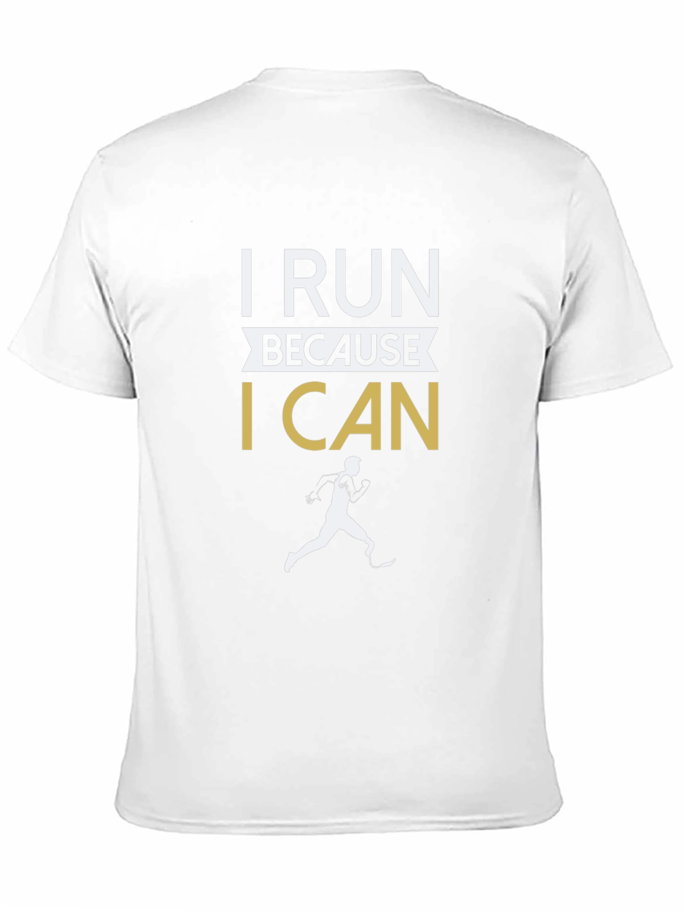 I Run Because I Can Black Graphic Tee