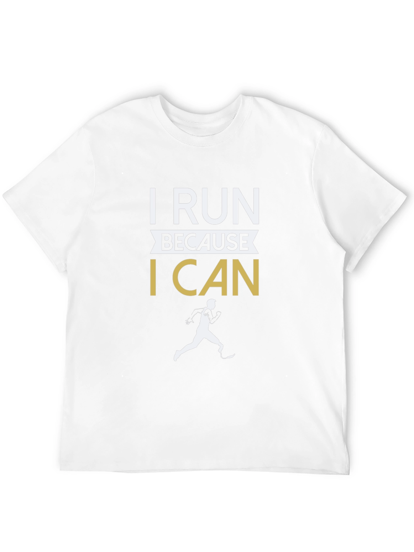 I Run Because I Can Black Graphic Tee