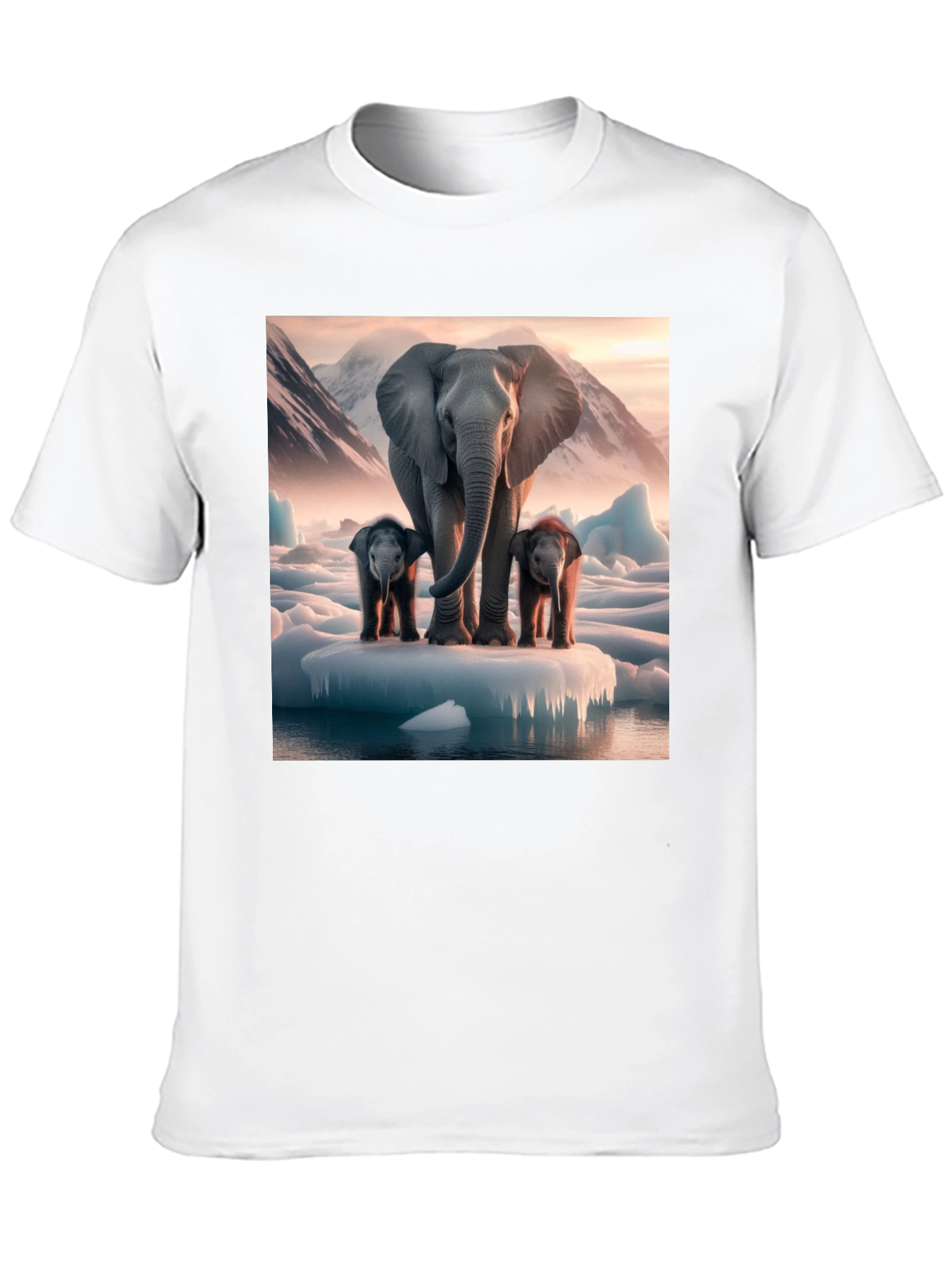Elephant Family Iceberg Graphic Tee - Black Cotton Blend