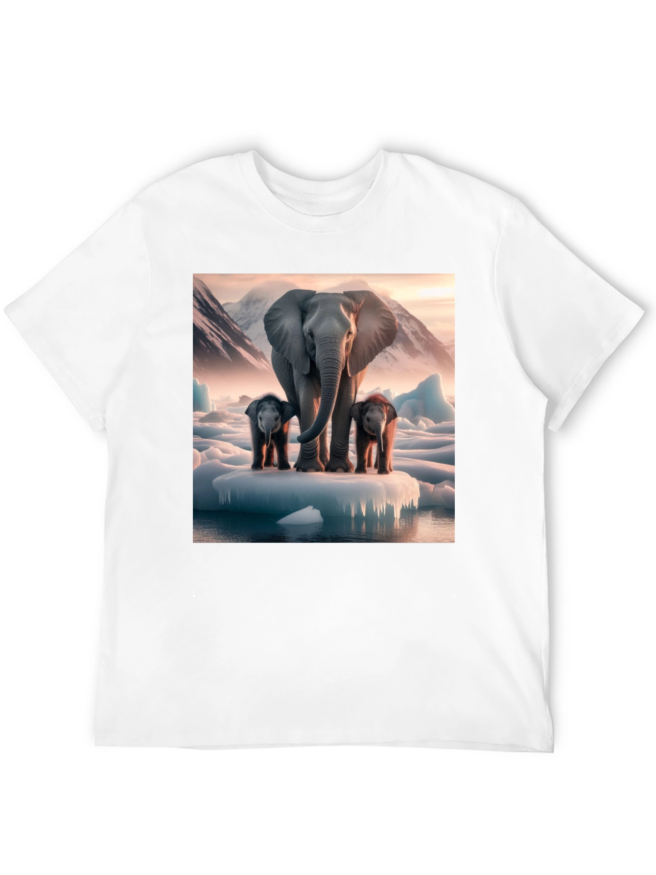 Elephant Family Iceberg Graphic Tee - Black Cotton Blend