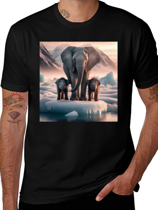 Elephant Family Iceberg Graphic Tee - Black Cotton Blend