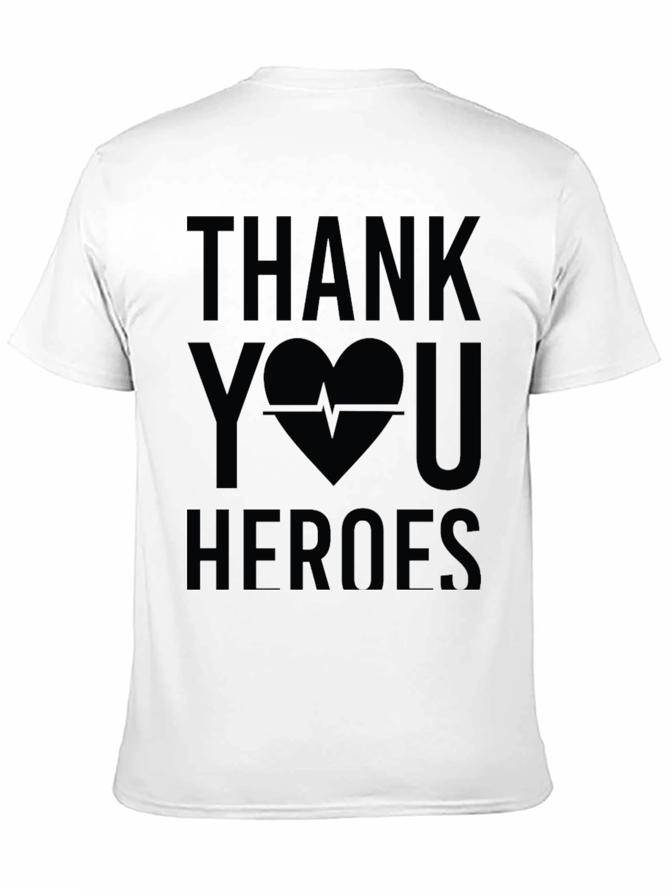 Thank You Heroes Graphic Tee - Black Cotton Shirt