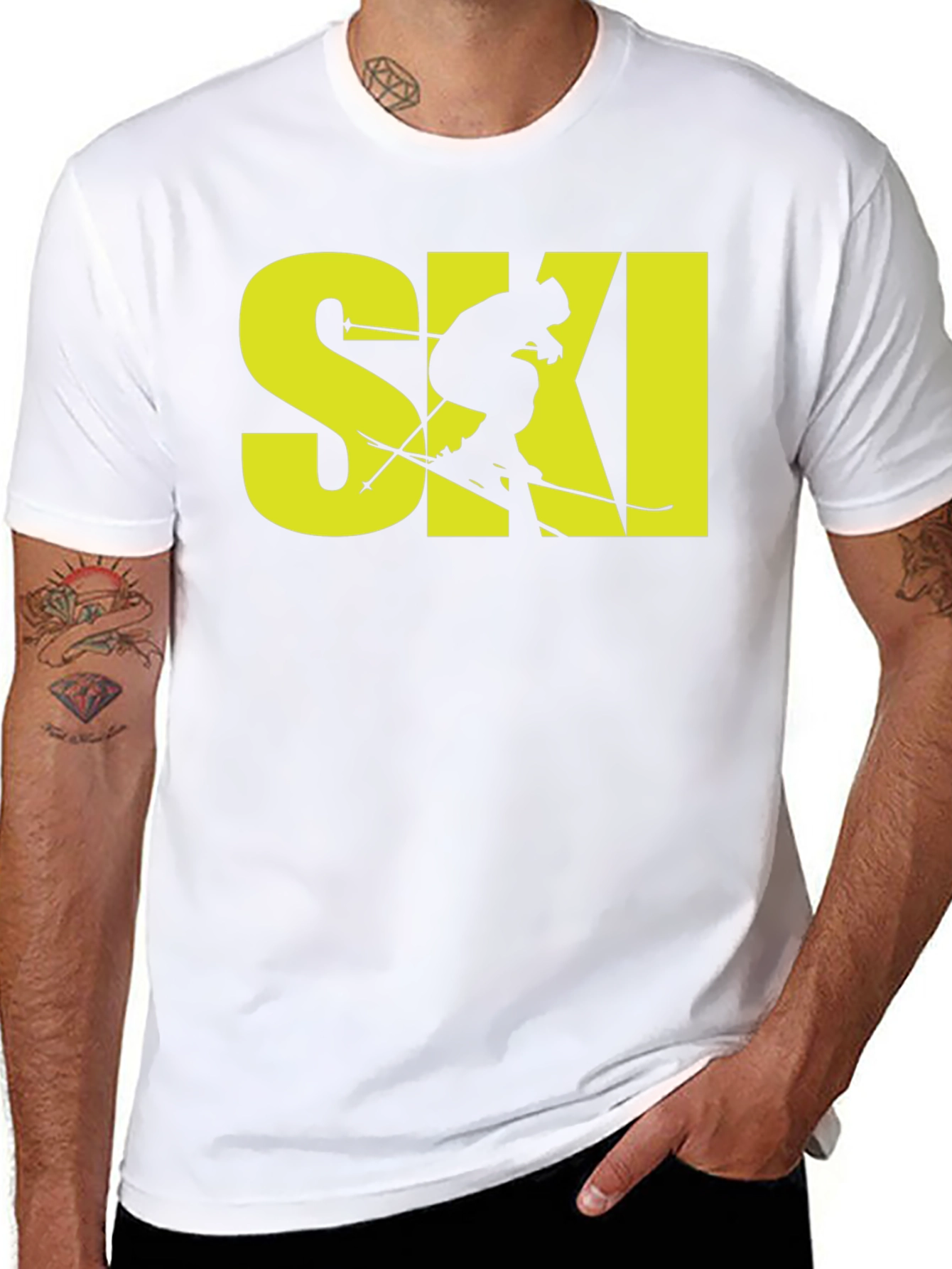 Black Ski Graphic T-Shirt
