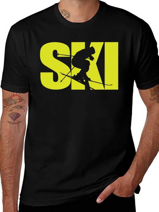 Black Ski Graphic T-Shirt
