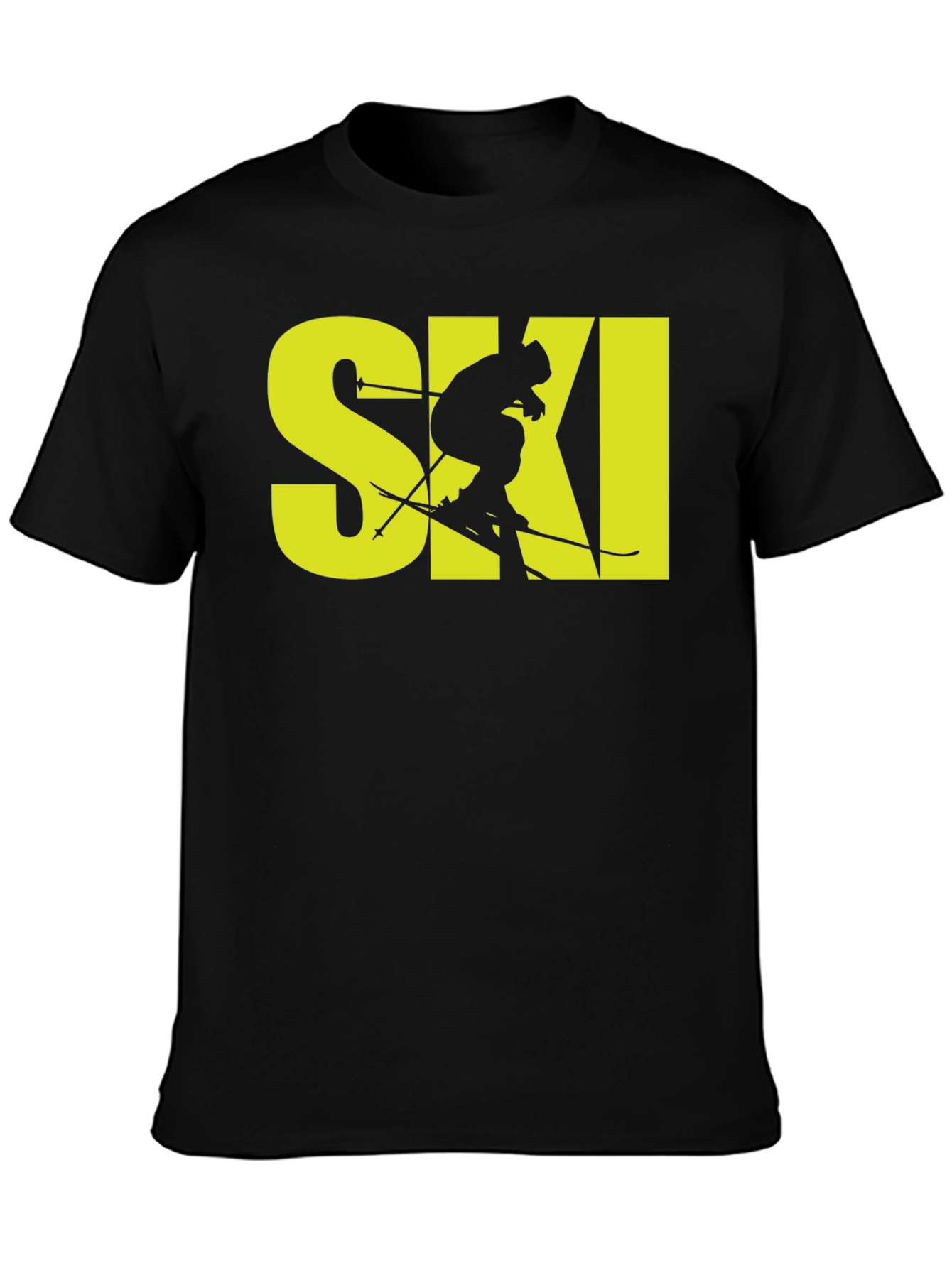 Black Ski Graphic T-Shirt