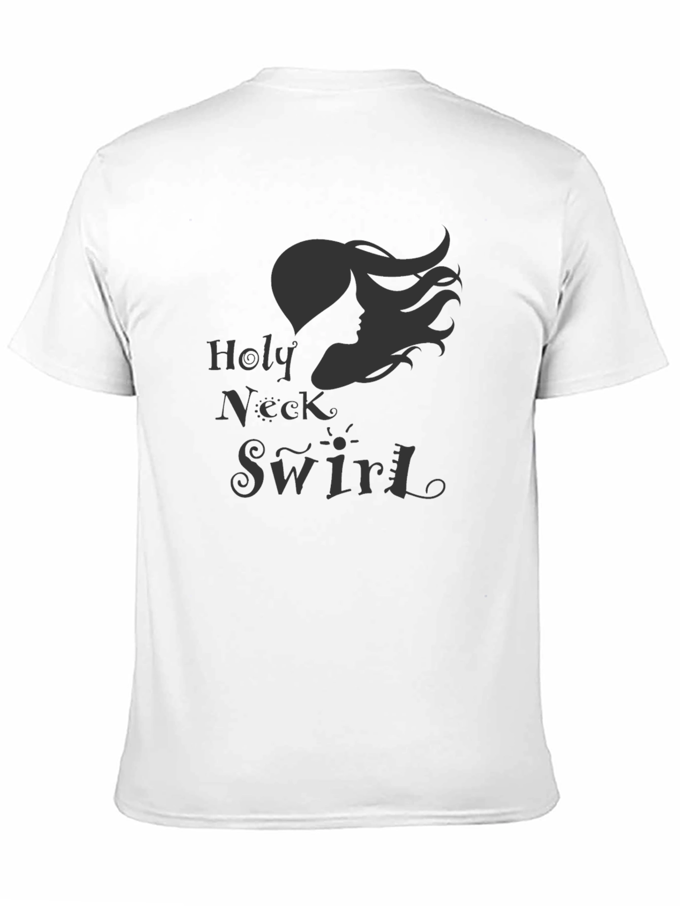 Holy Neck Swirl Graphic Tee - Black Casual Shirt