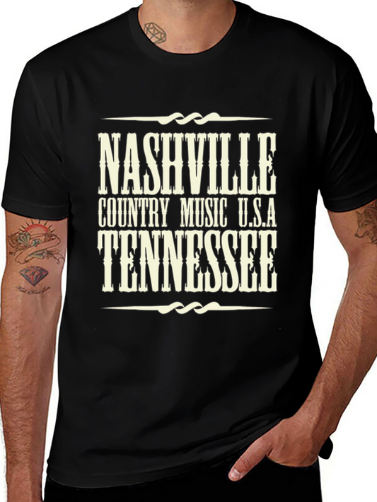 Nashville Tennessee Country Music USA Graphic T-Shirt