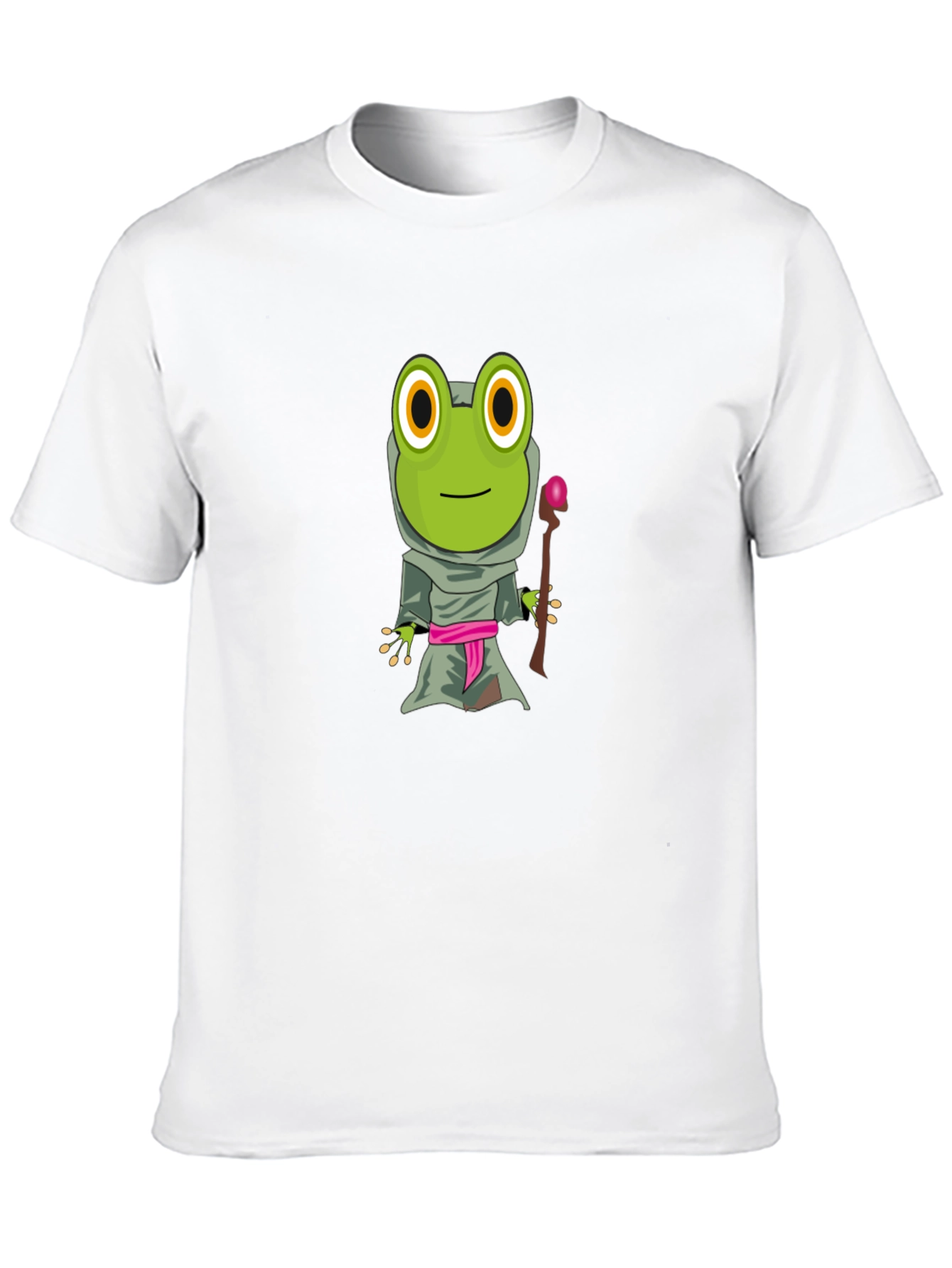 Frog Wizard Graphic Tee - Black Cotton T-Shirt