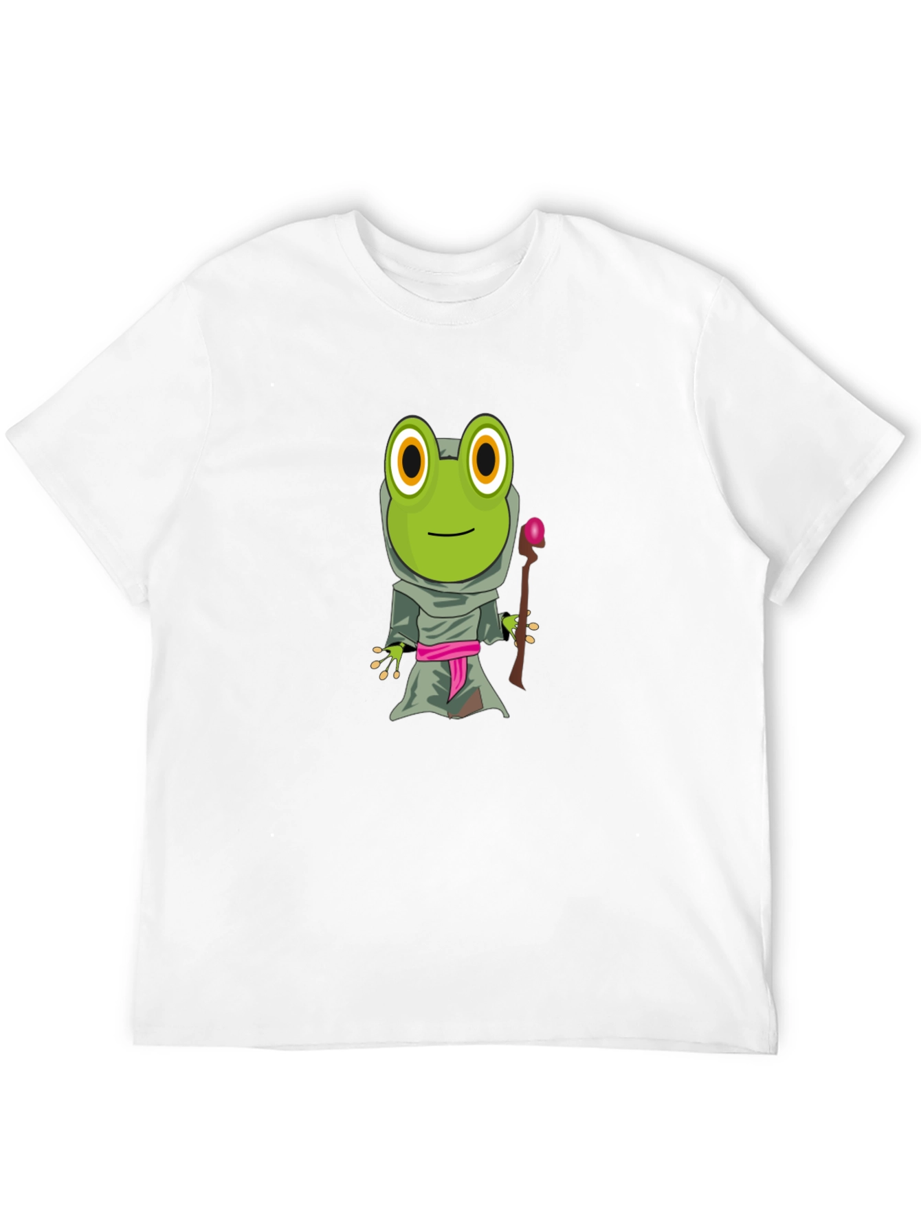 Frog Wizard Graphic Tee - Black Cotton T-Shirt