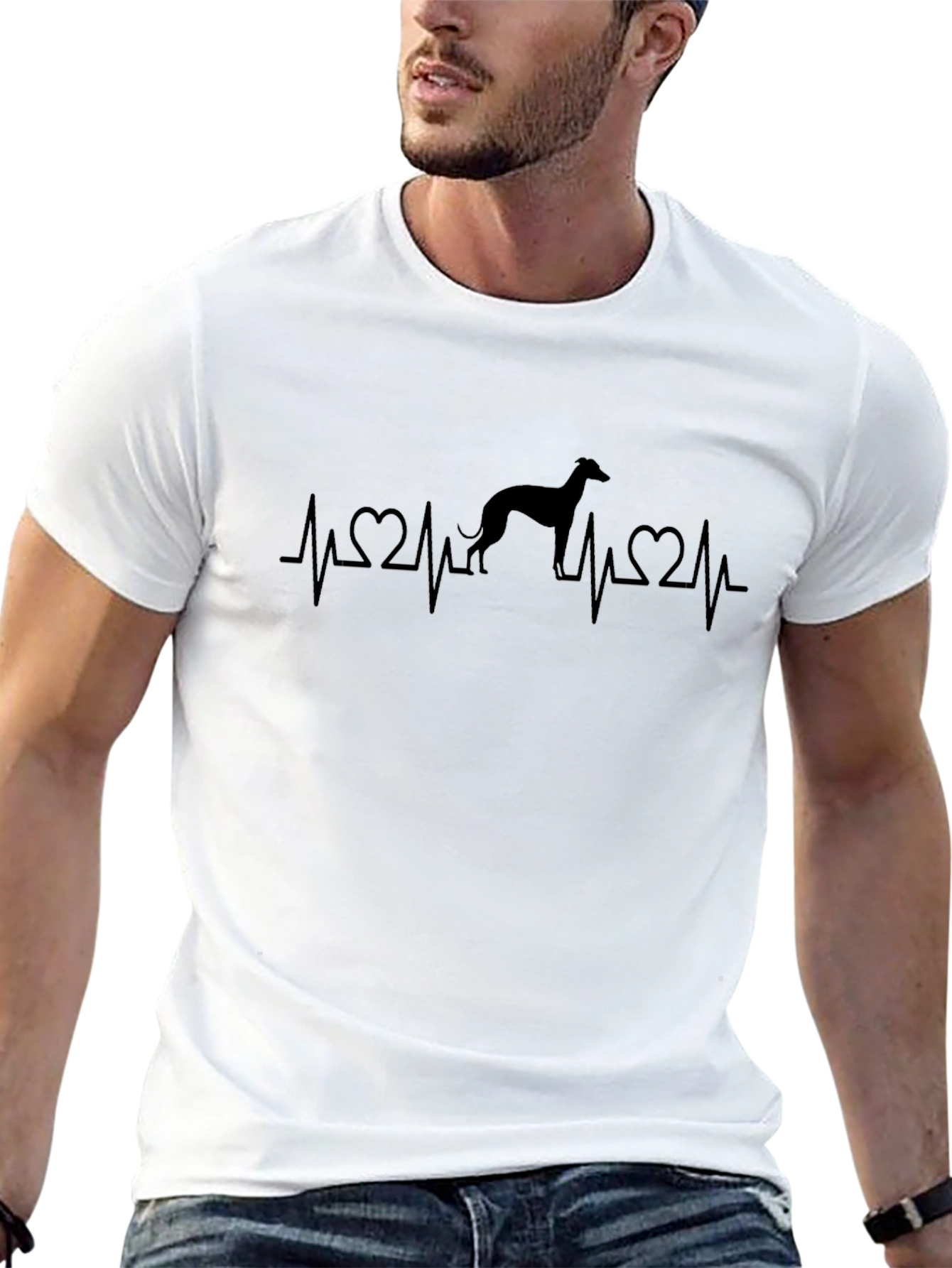 Greyhound Heartbeat T-Shirt - Dog Lover Tee