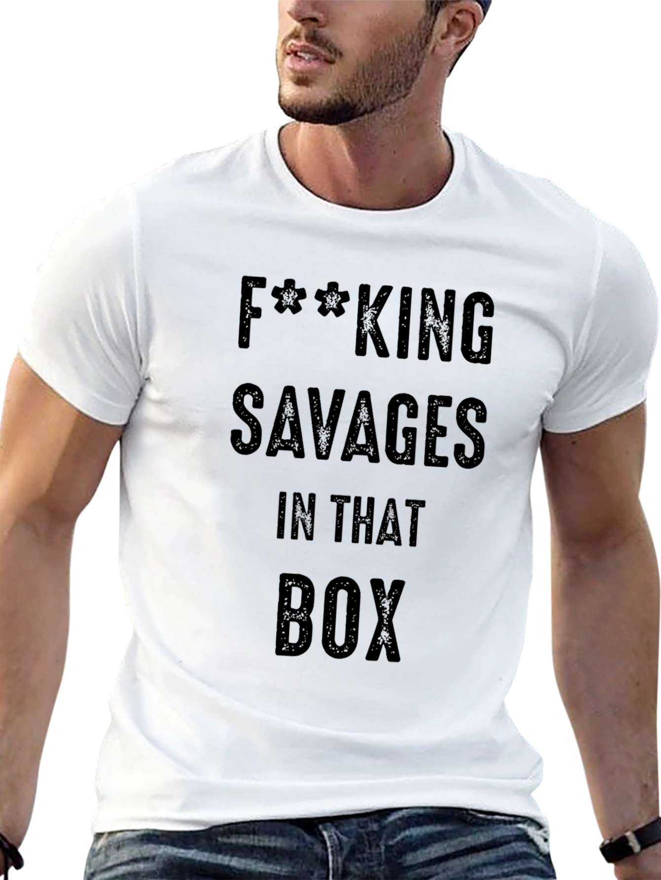 F***ING SAVAGES T-Shirt - Black Crew Neck