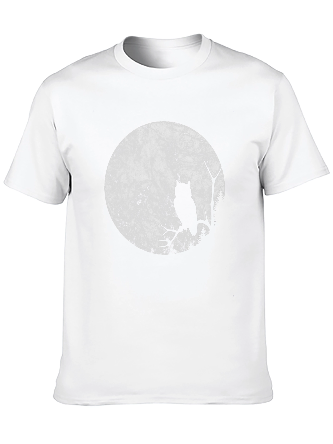 Owl Moon Graphic T-Shirt - Black Cotton Tee