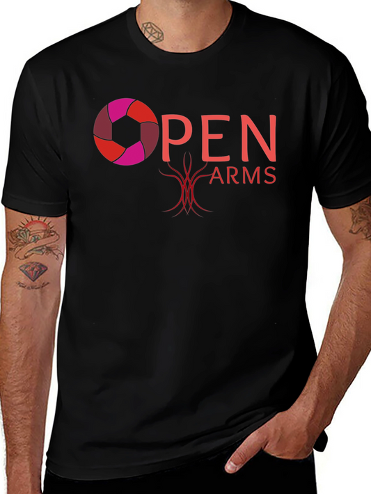 Open Arms Graphic T-Shirt - Black