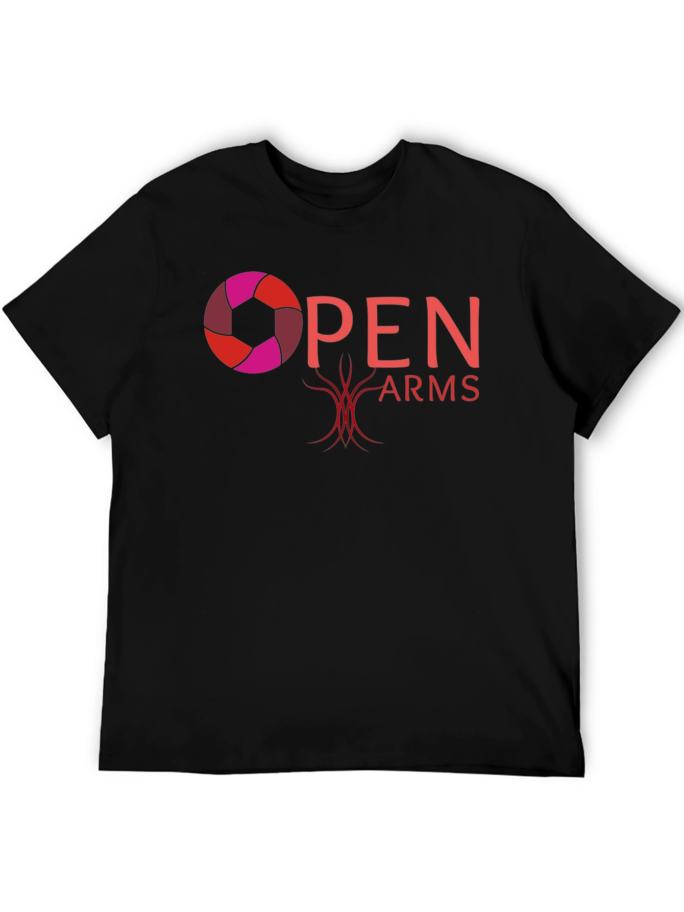 Open Arms Graphic T-Shirt - Black