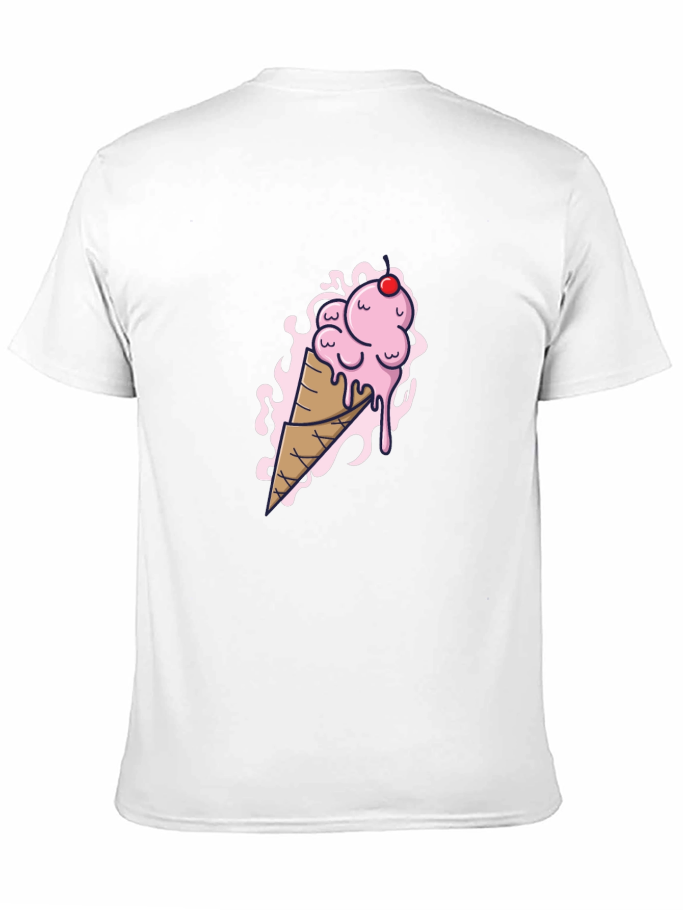 Ice Cream Cone Graphic Tee - Black