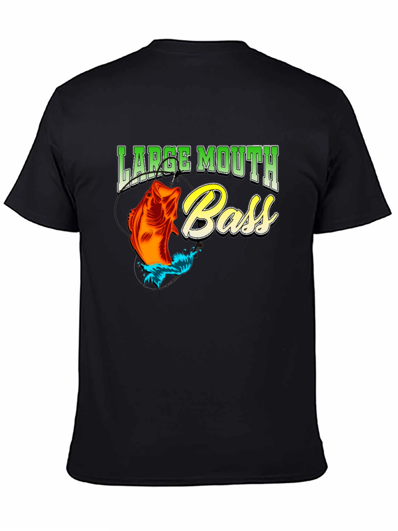 Large Mouth Bass Fishing Graphic T-Shirt