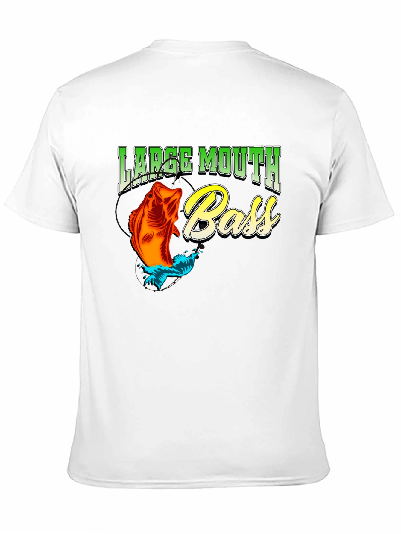 Large Mouth Bass Fishing Graphic T-Shirt