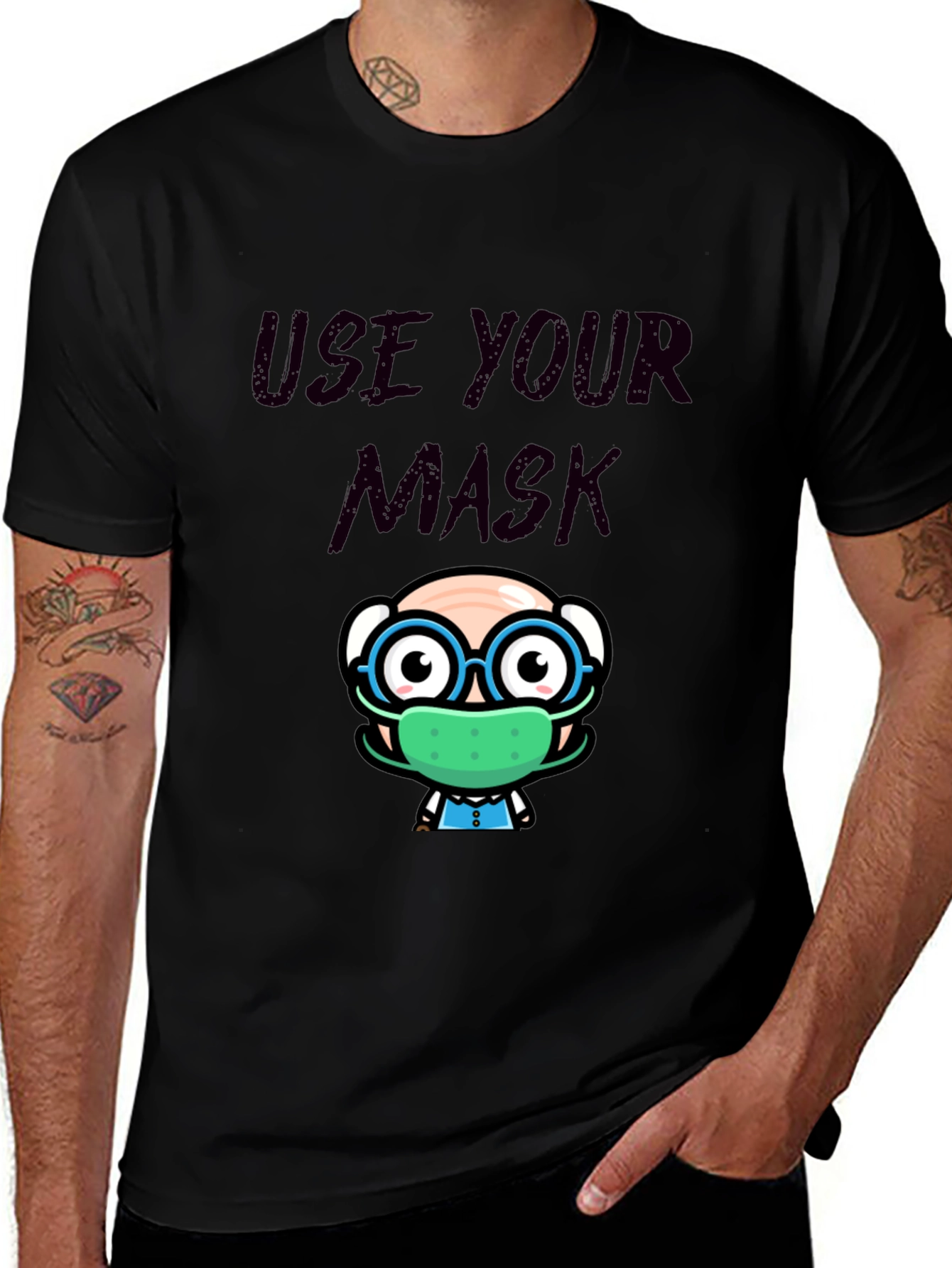 Use Your Mask T-Shirt - Cartoon Design