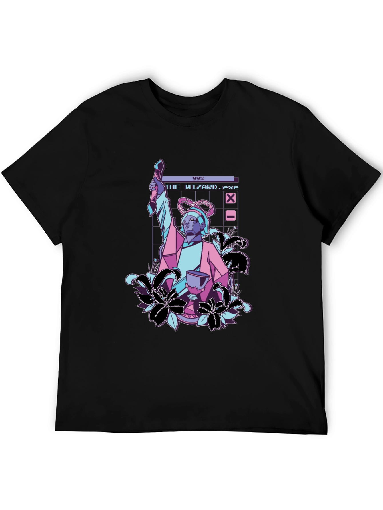 The Wizard .exe T-Shirt - Retro Vaporwave Design