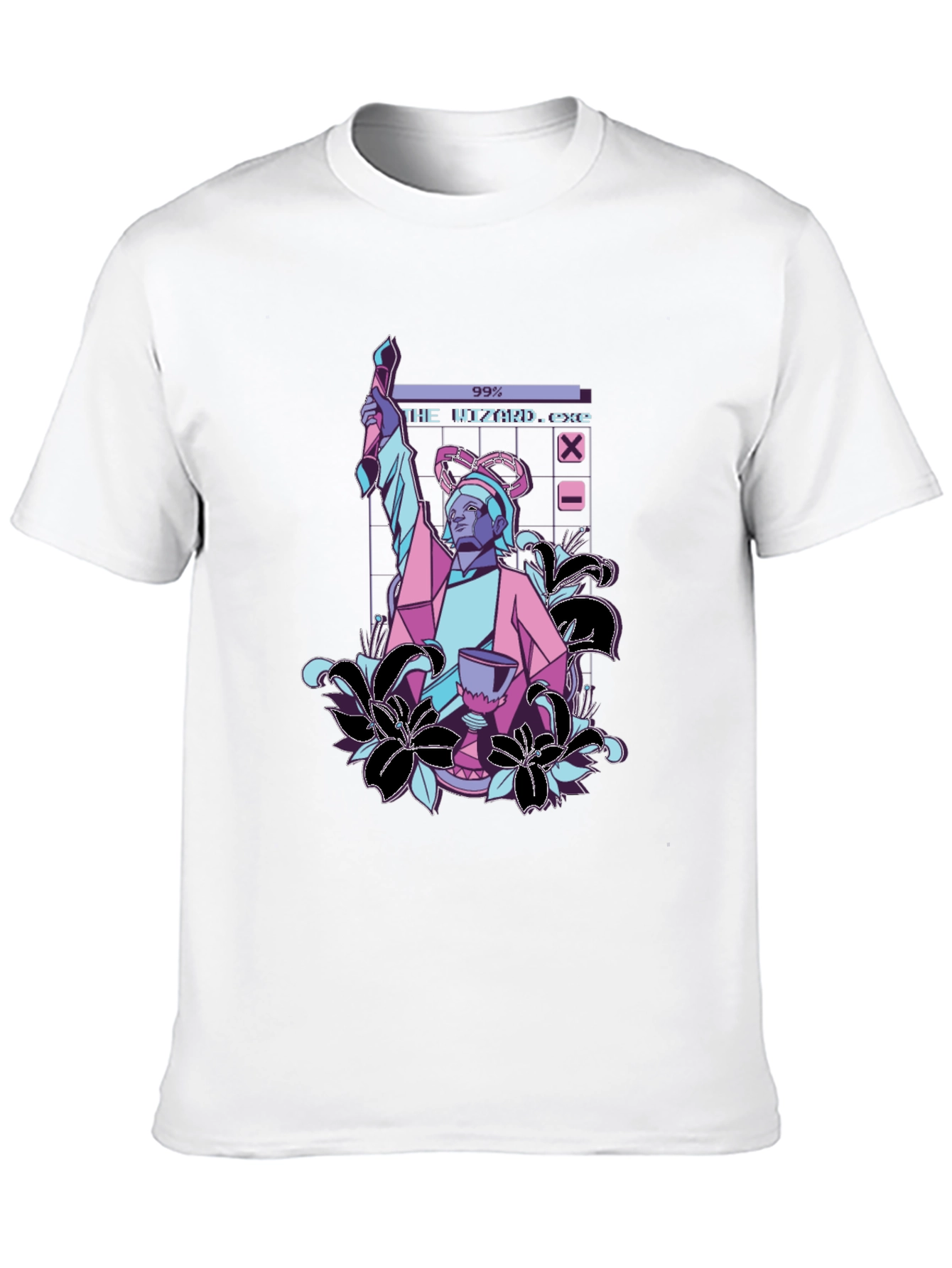 The Wizard .exe T-Shirt - Retro Vaporwave Design