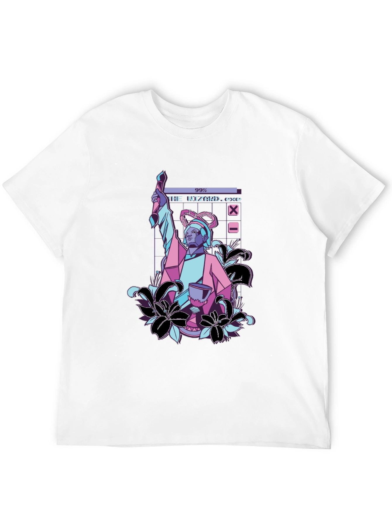 The Wizard .exe T-Shirt - Retro Vaporwave Design