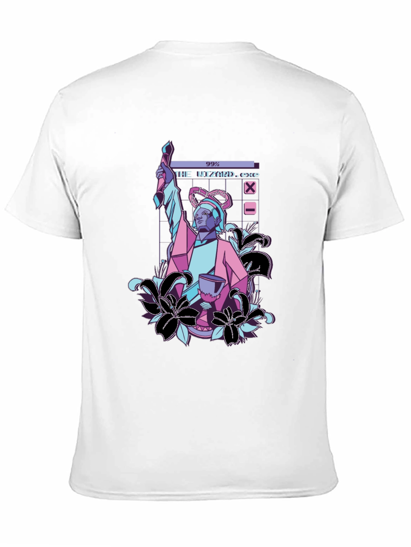 The Wizard .exe T-Shirt - Retro Vaporwave Design