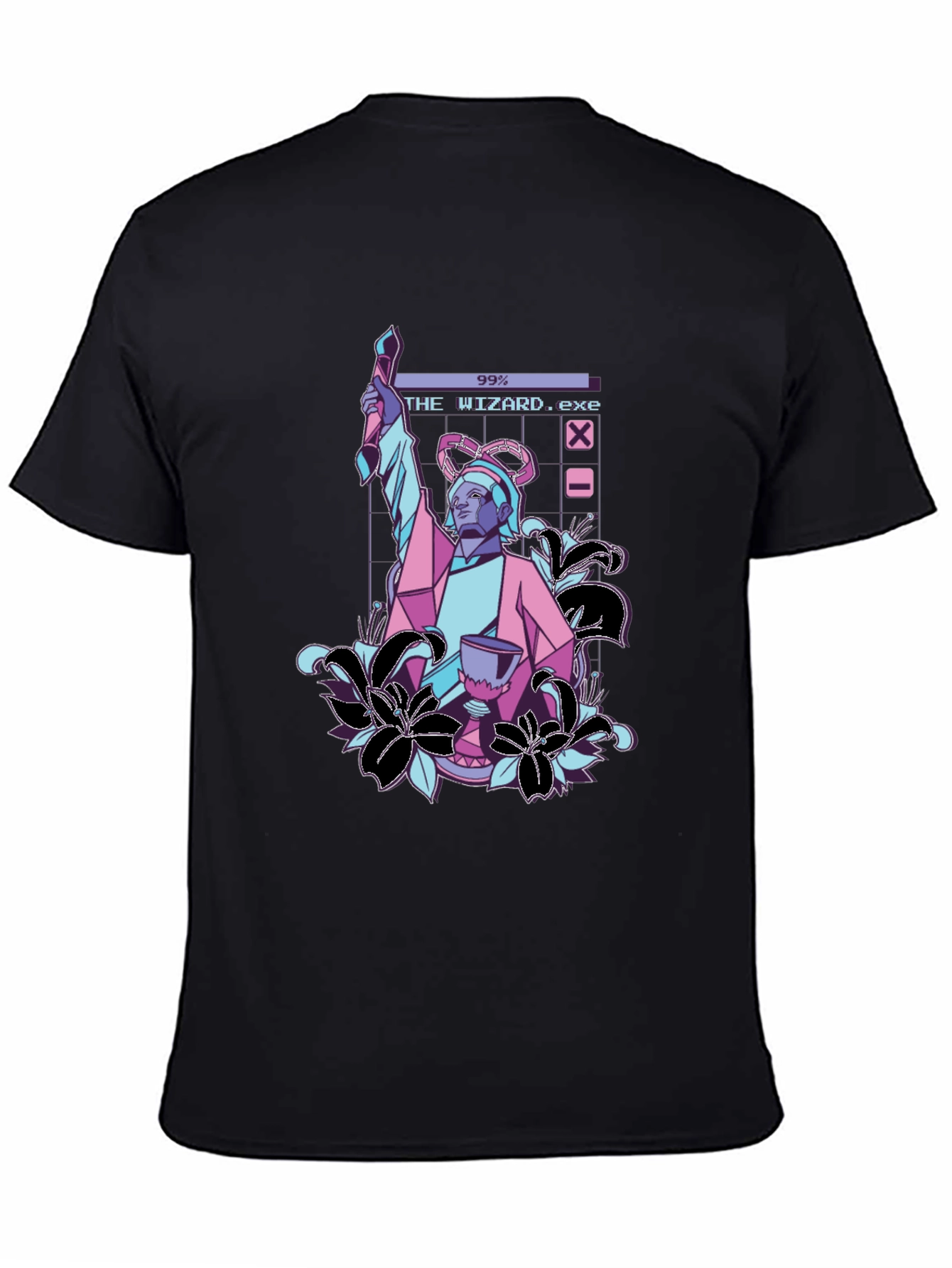 The Wizard .exe T-Shirt - Retro Vaporwave Design