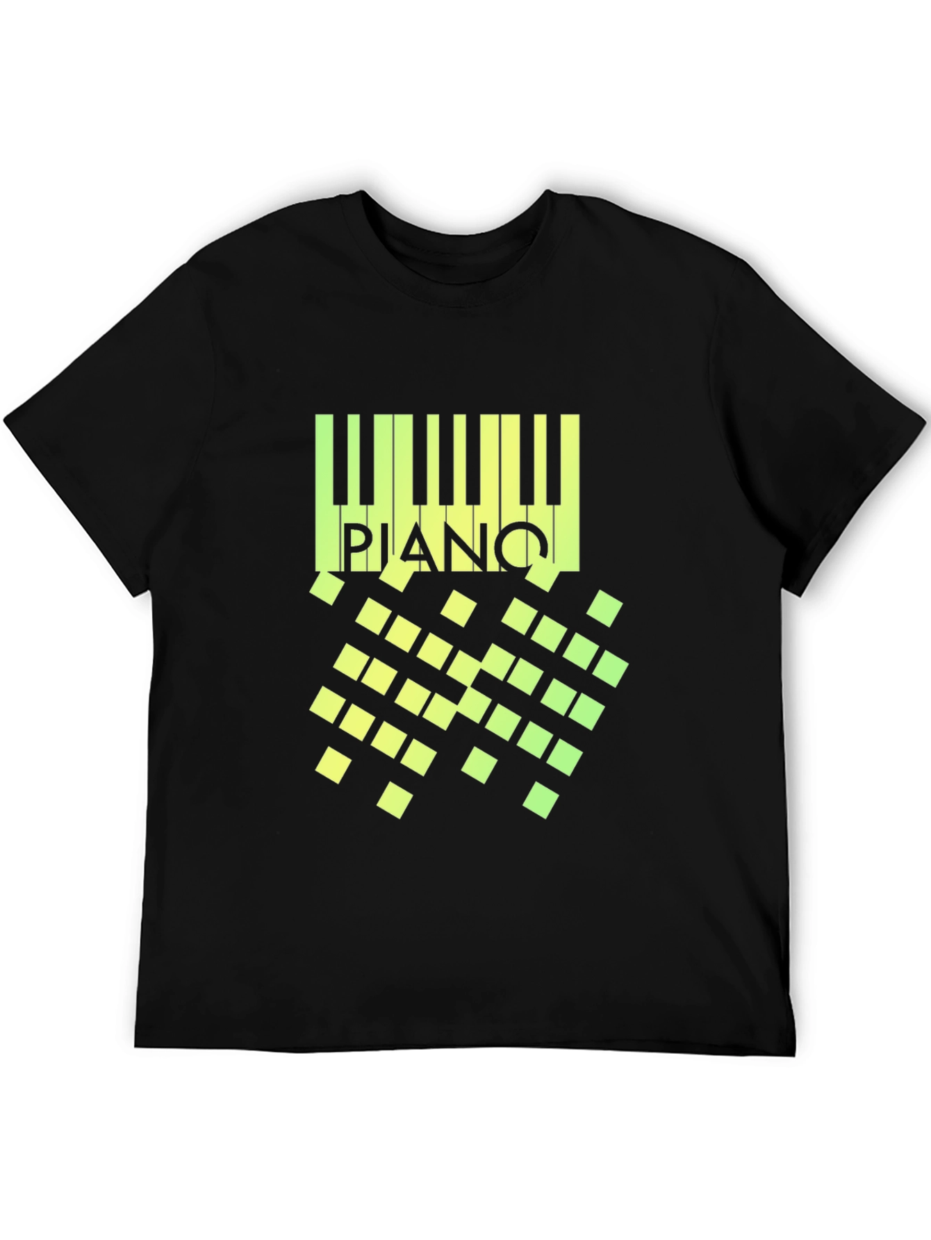 Piano Keys Graphic Black T-Shirt