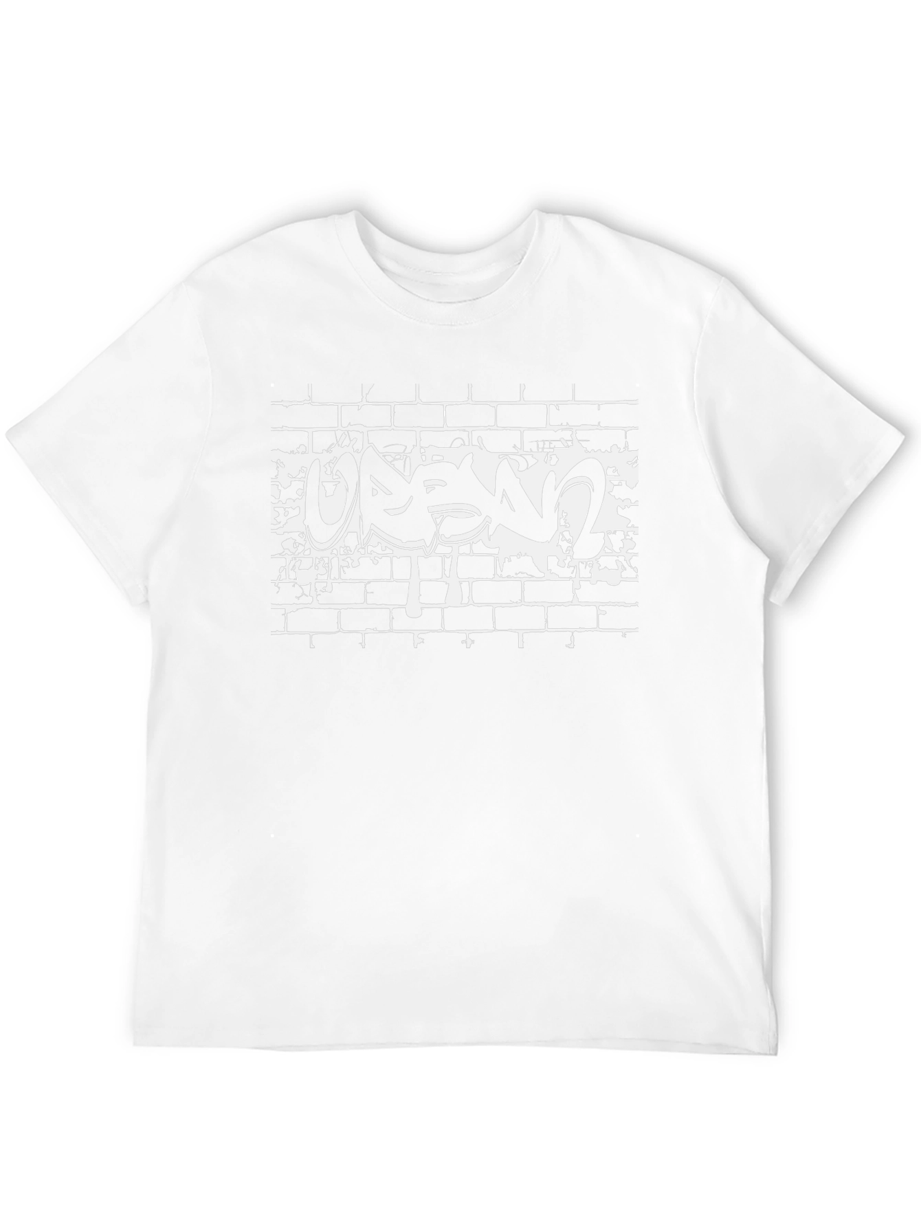 Urban Graffiti Brick Wall Black T-Shirt