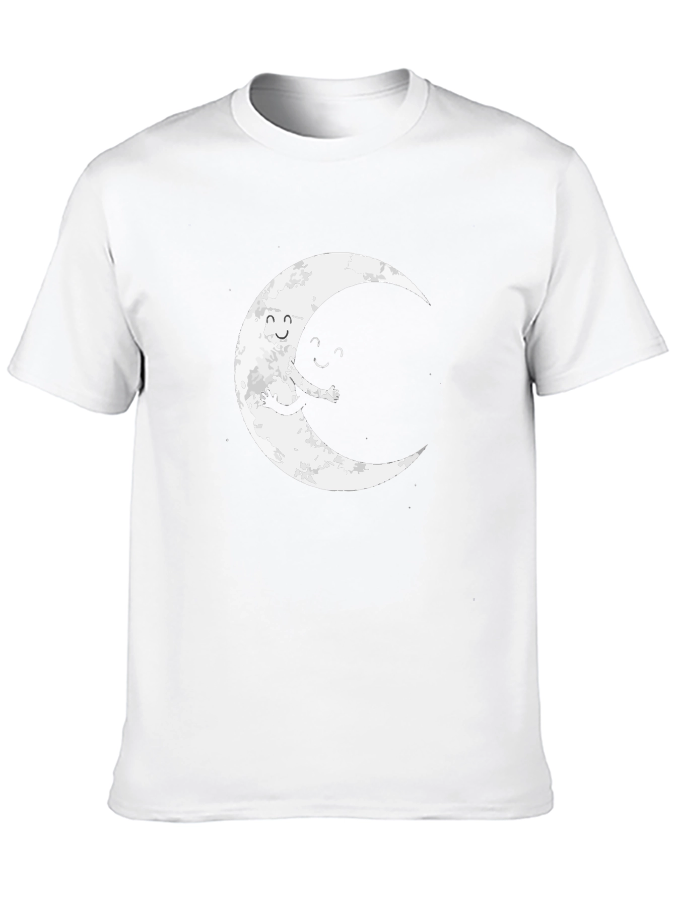 Moon Hug Graphic Tee - Unisex Black T-Shirt