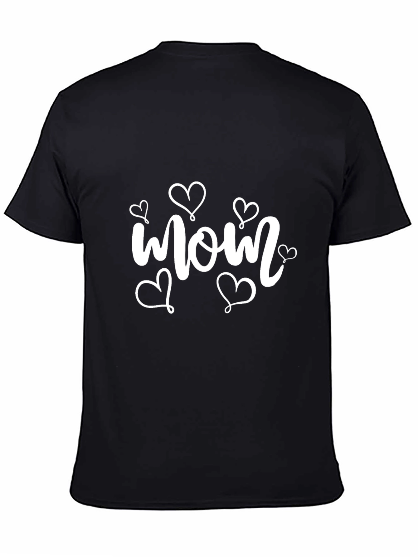 Mom Heart Graphic Tee - Stylish Black T-Shirt