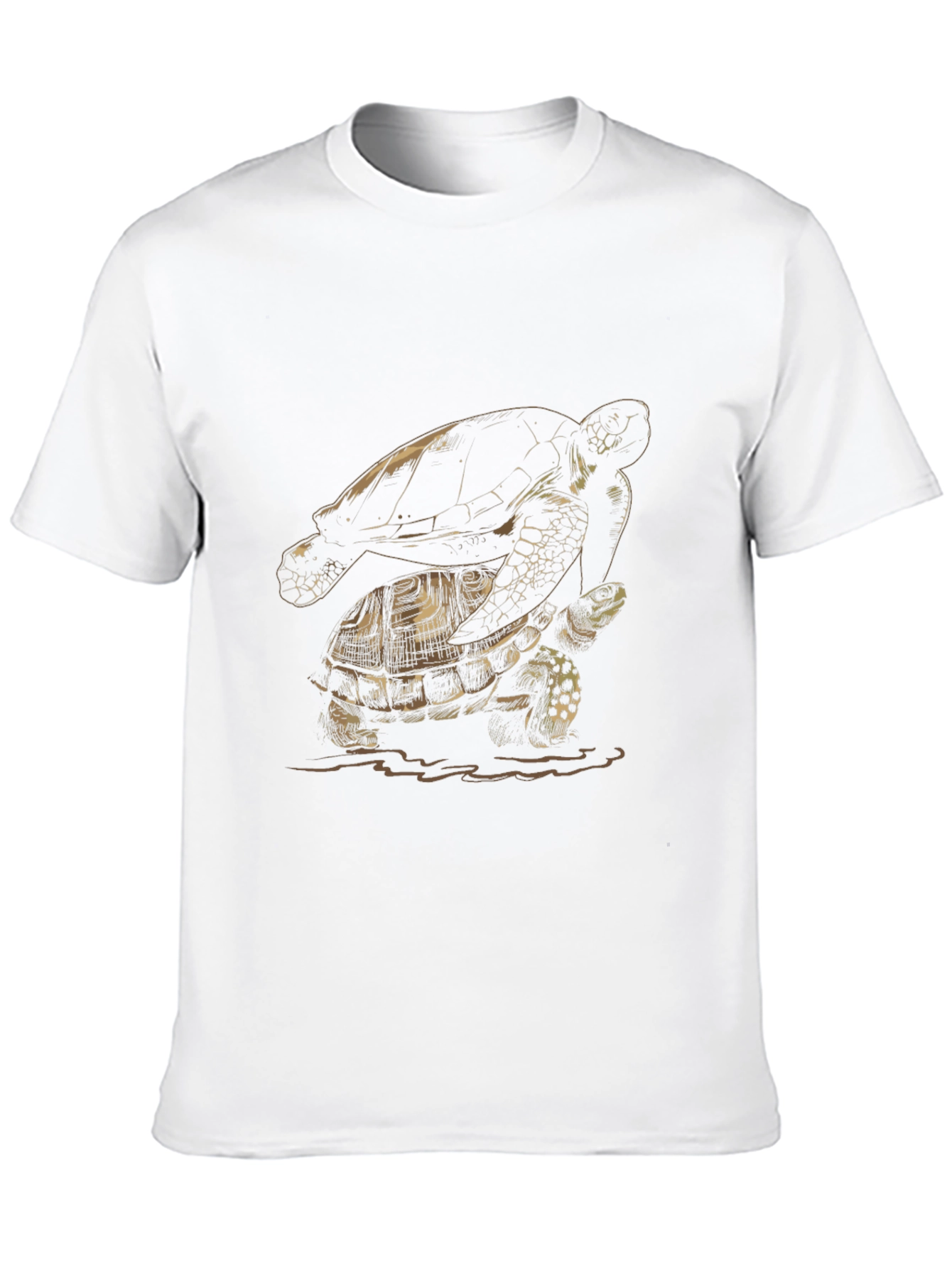 Black Turtle Graphic Tee - Nature Inspired Design