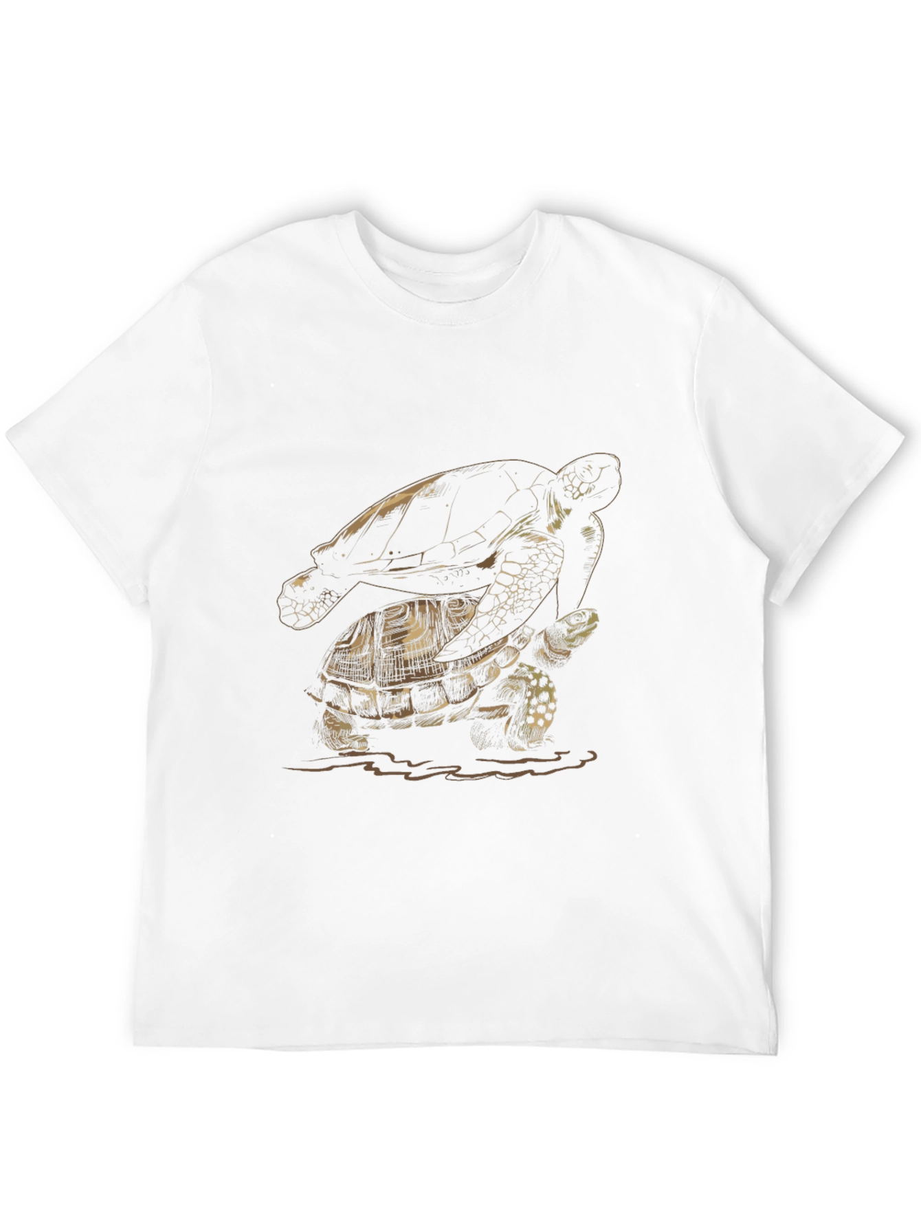 Black Turtle Graphic Tee - Nature Inspired Design