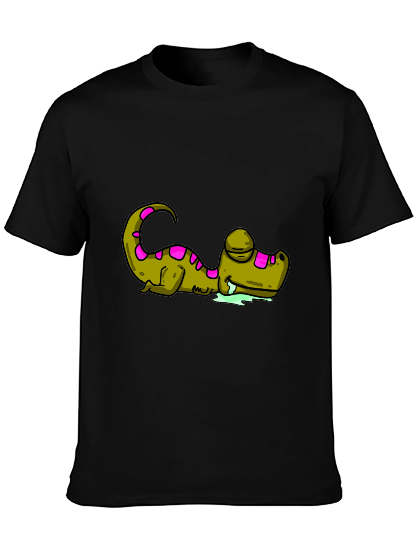 Lazy Alligator Graphic T-Shirt - Relaxed Fit Black