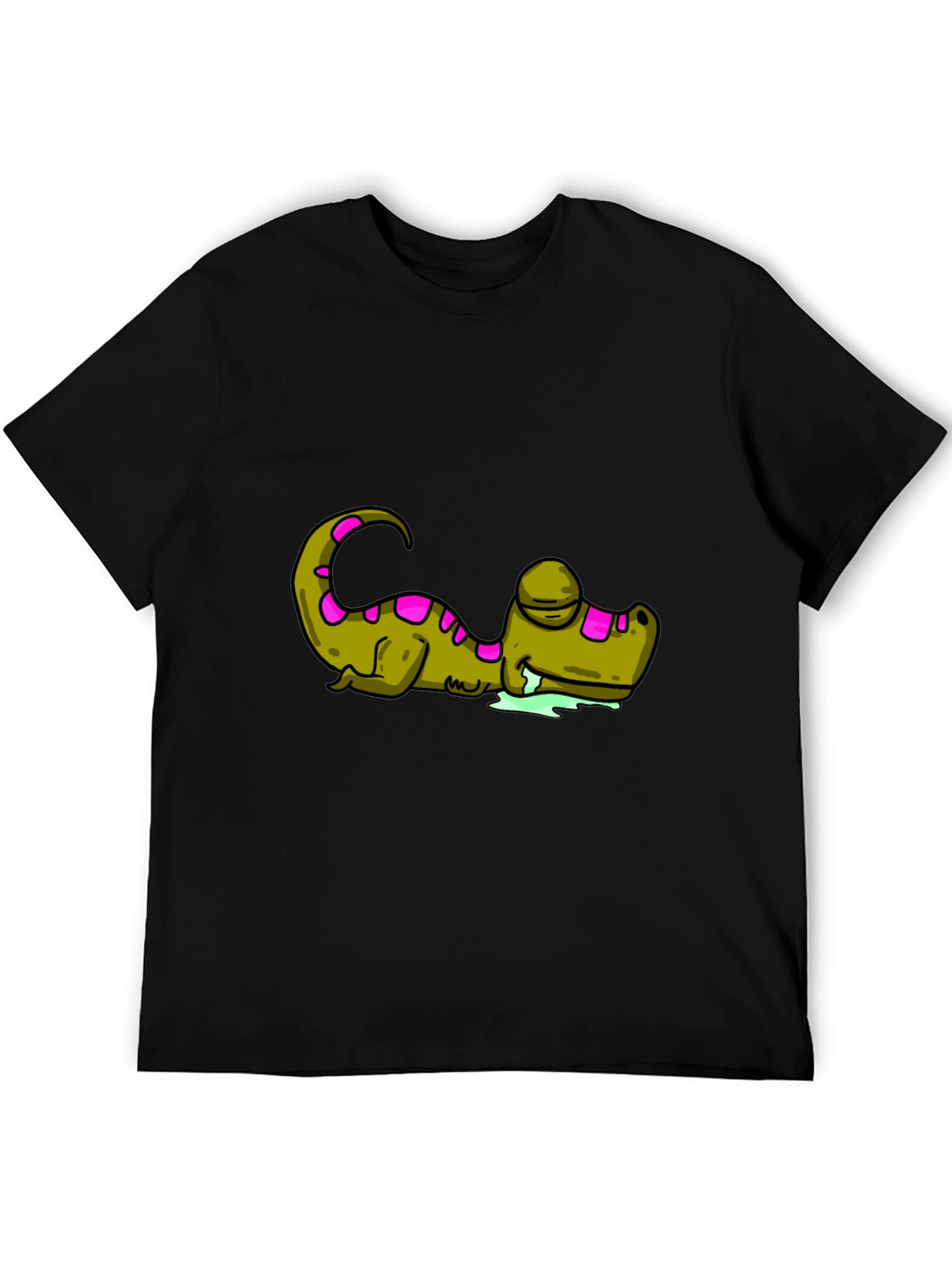 Lazy Alligator Graphic T-Shirt - Relaxed Fit Black