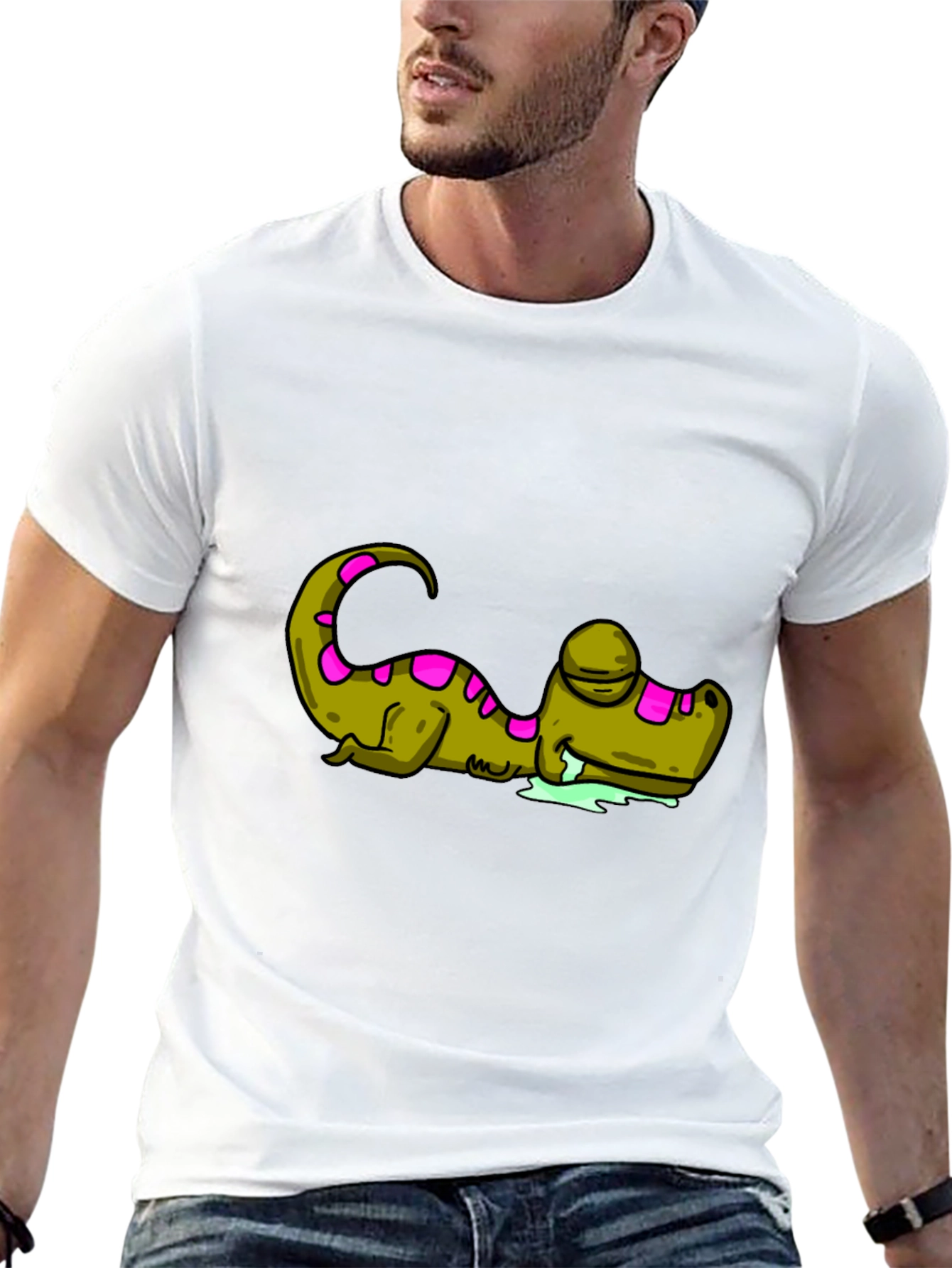 Lazy Alligator Graphic T-Shirt - Relaxed Fit Black