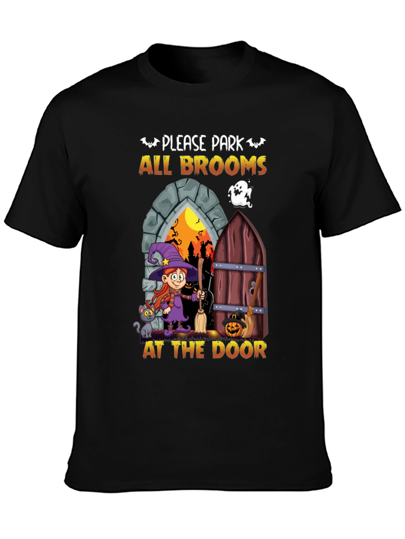 Halloween Witch Broom T-Shirt