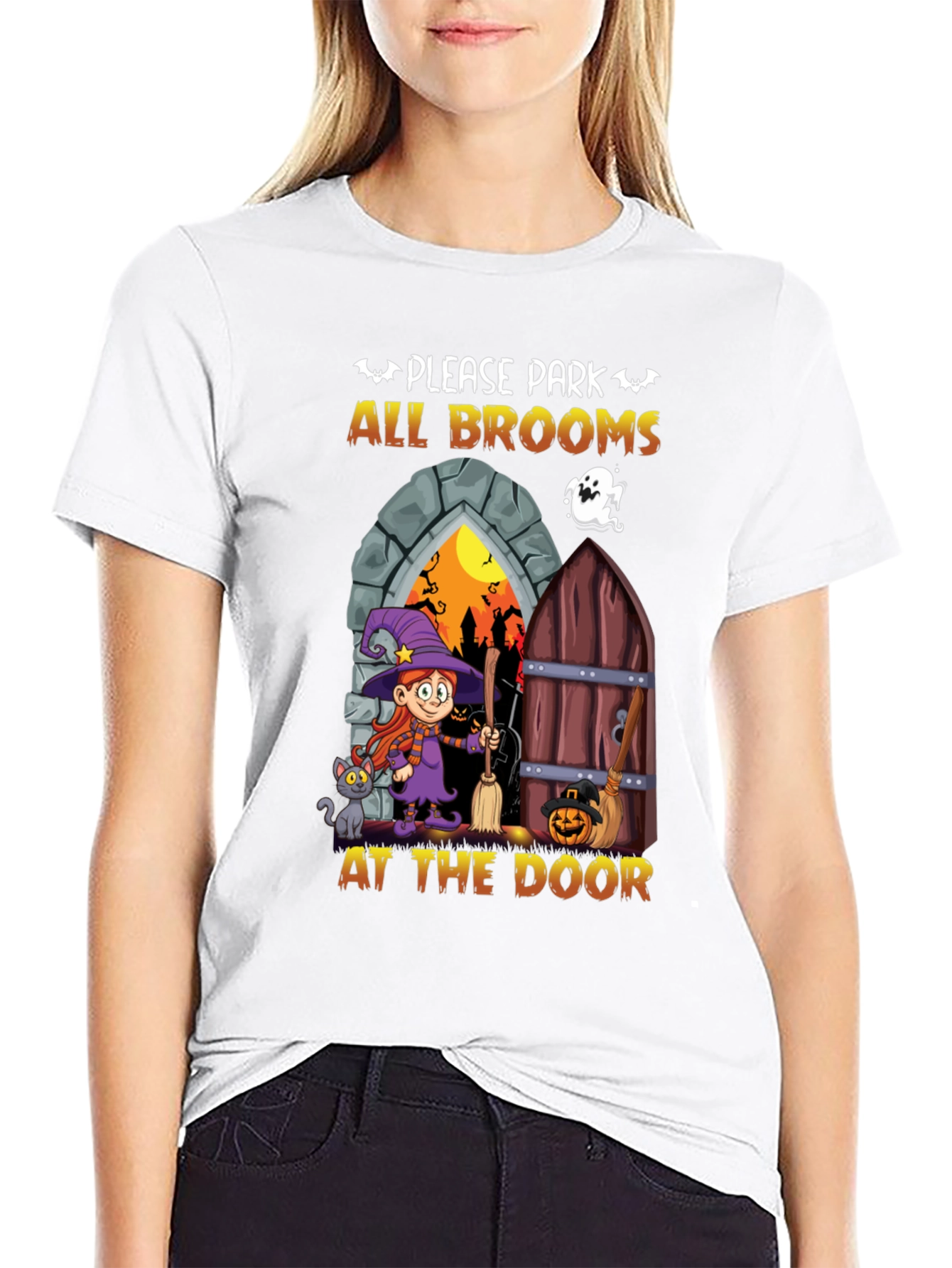 Halloween Witch Broom T-Shirt