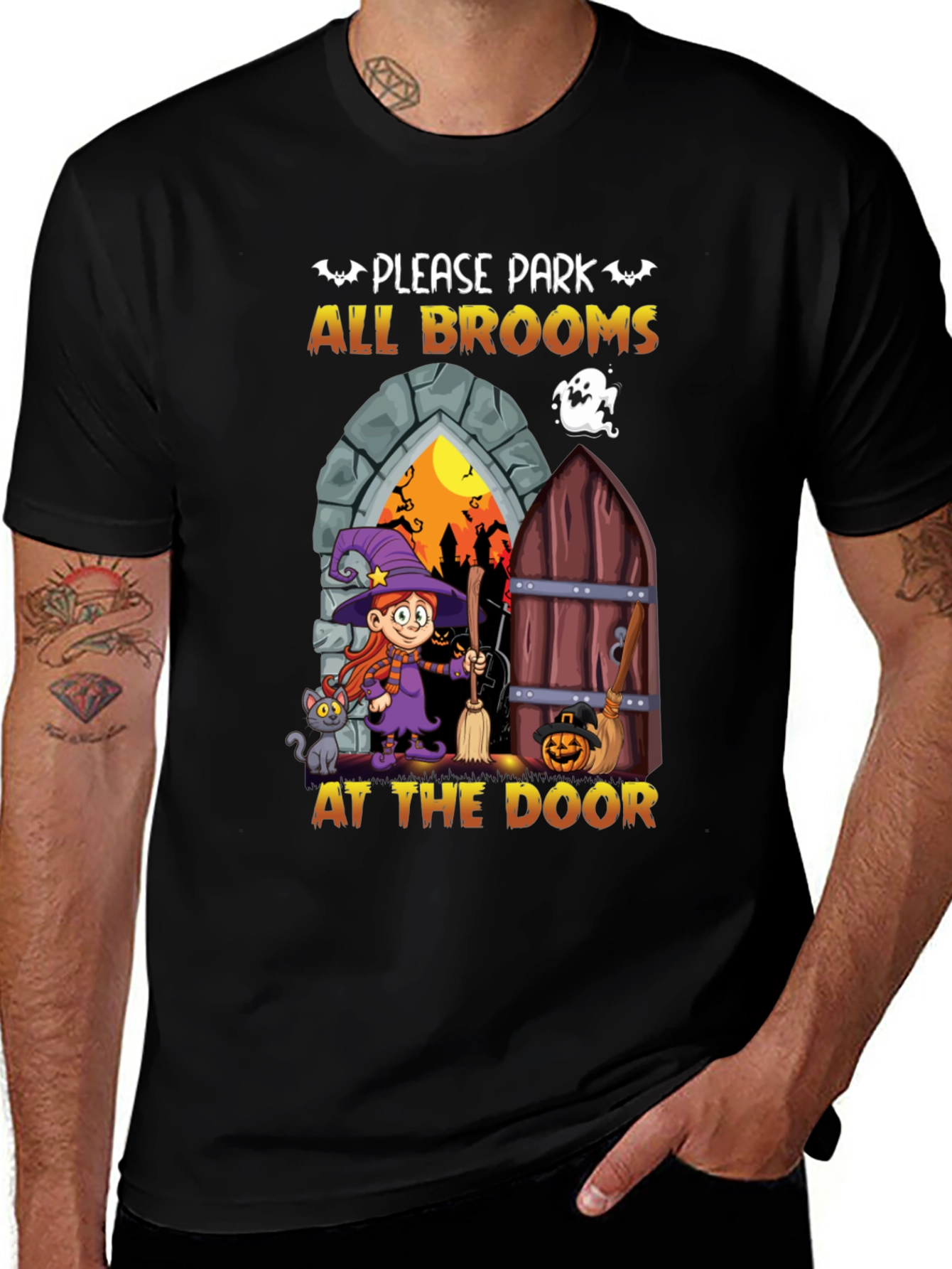 Halloween Witch Broom T-Shirt