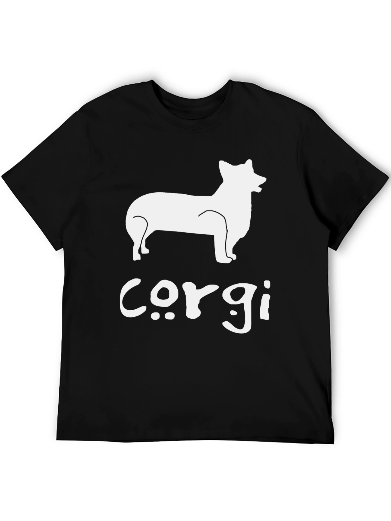 Corgi Silhouette Graphic T-Shirt - Black