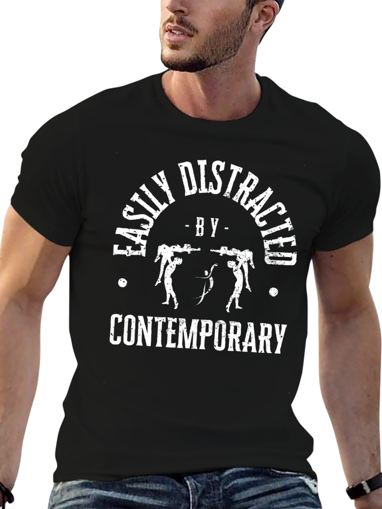 Easily Distracted by Contemporary T-Shirt
