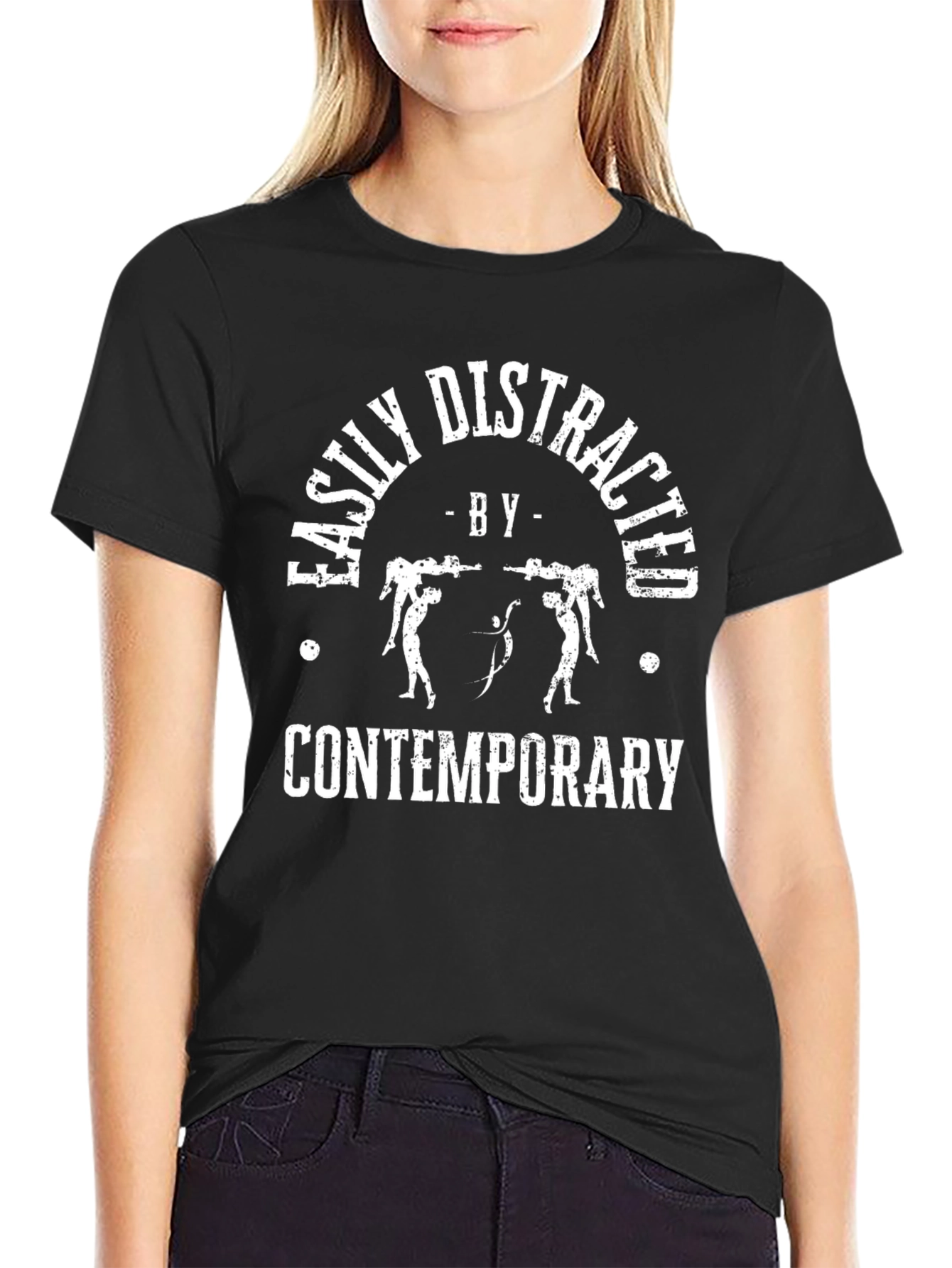 Easily Distracted by Contemporary T-Shirt