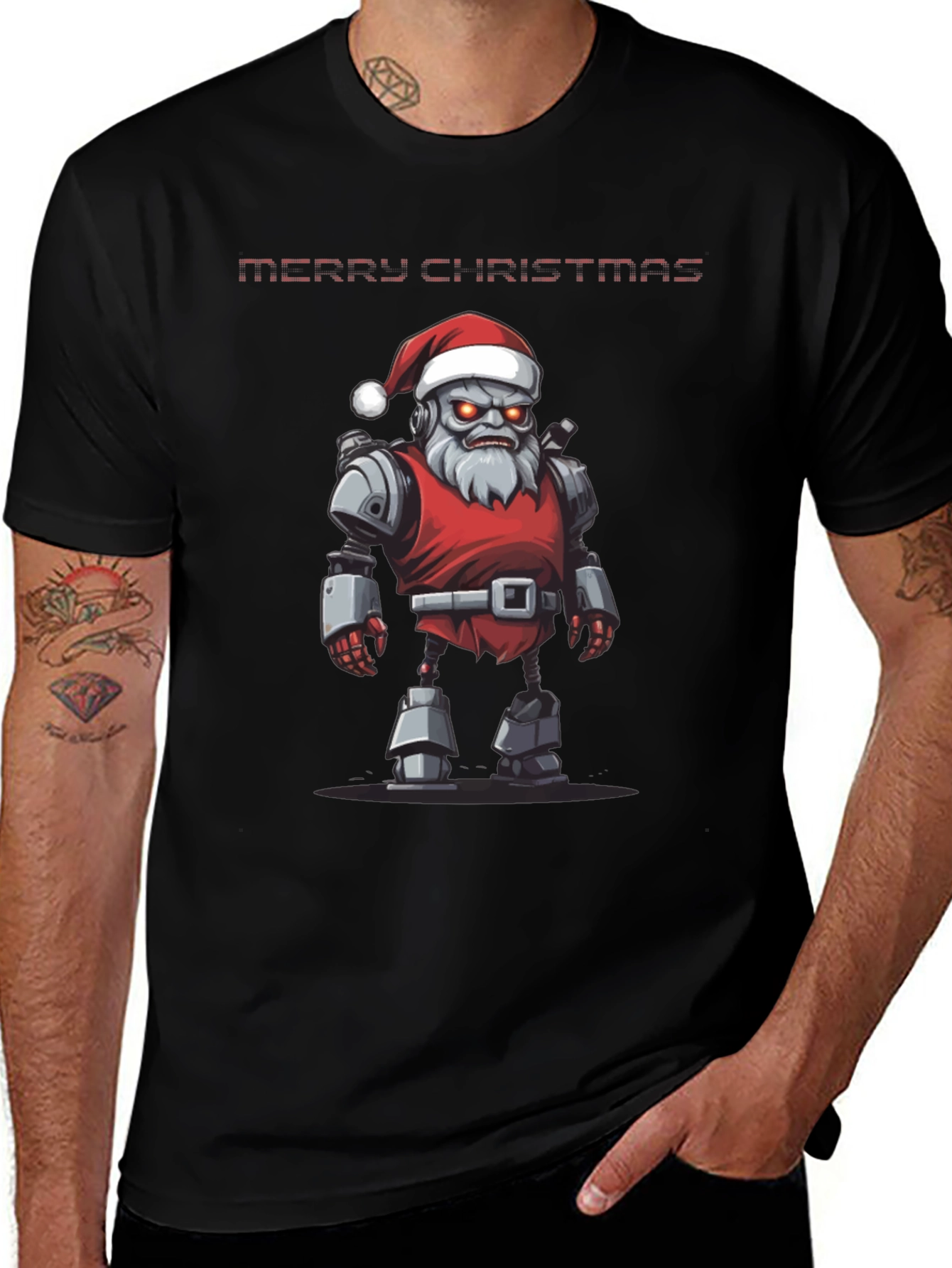 Merry Christmas Robot Santa T-Shirt