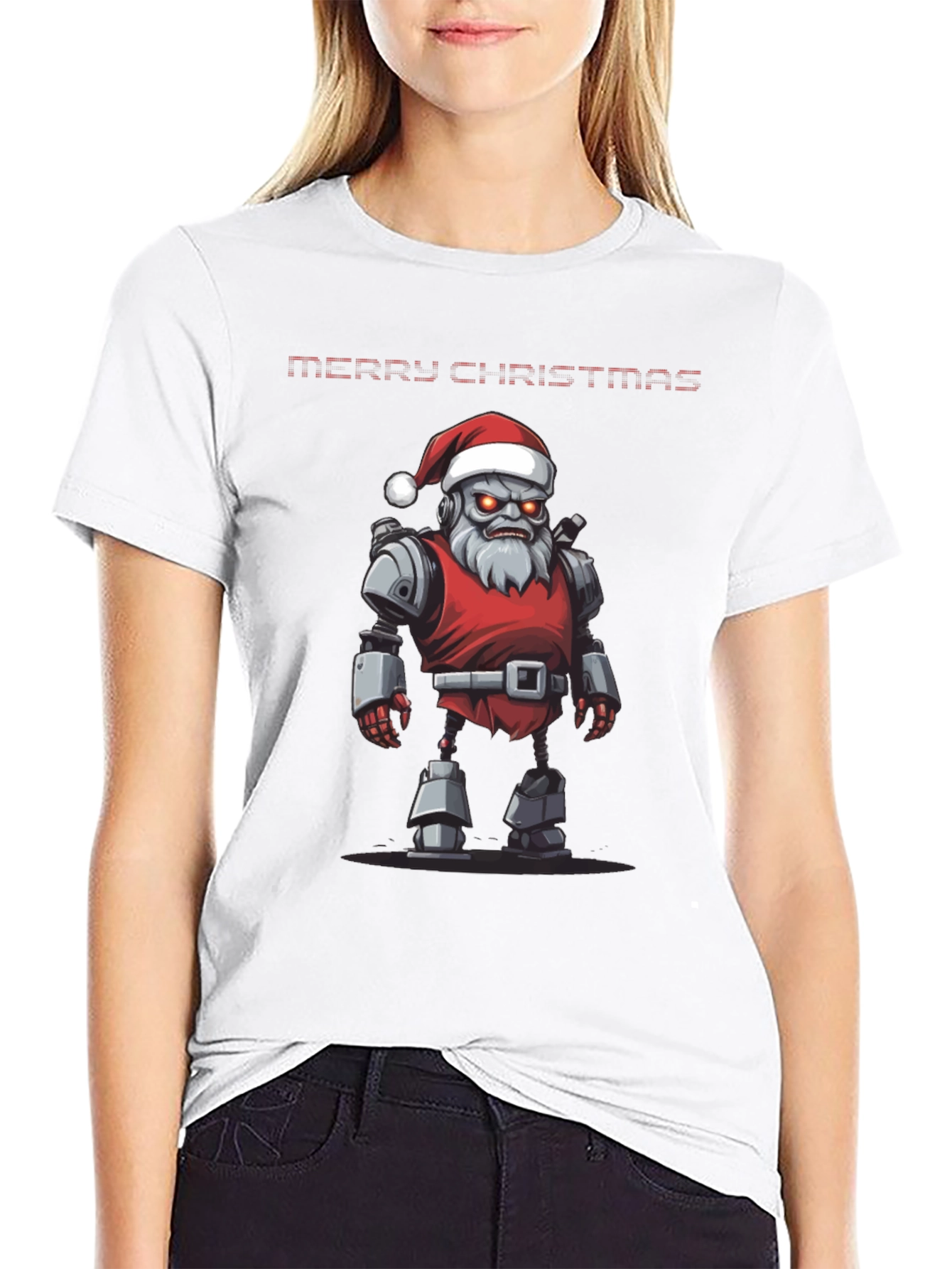 Merry Christmas Robot Santa T-Shirt