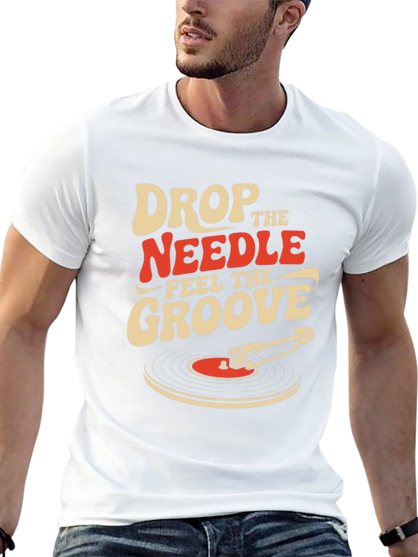 Drop The Needle Feel The Groove Graphic Tee