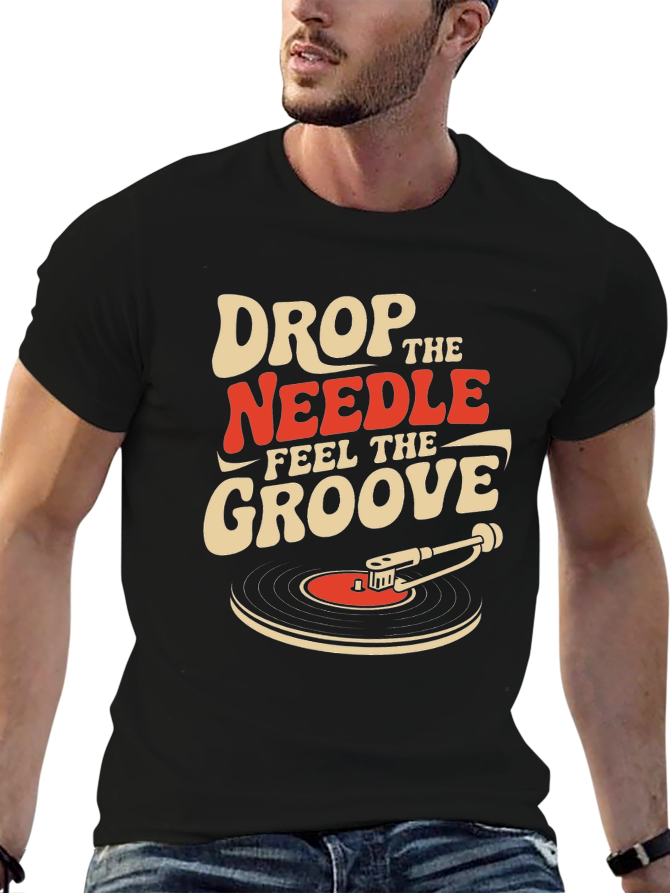 Drop The Needle Feel The Groove Graphic Tee