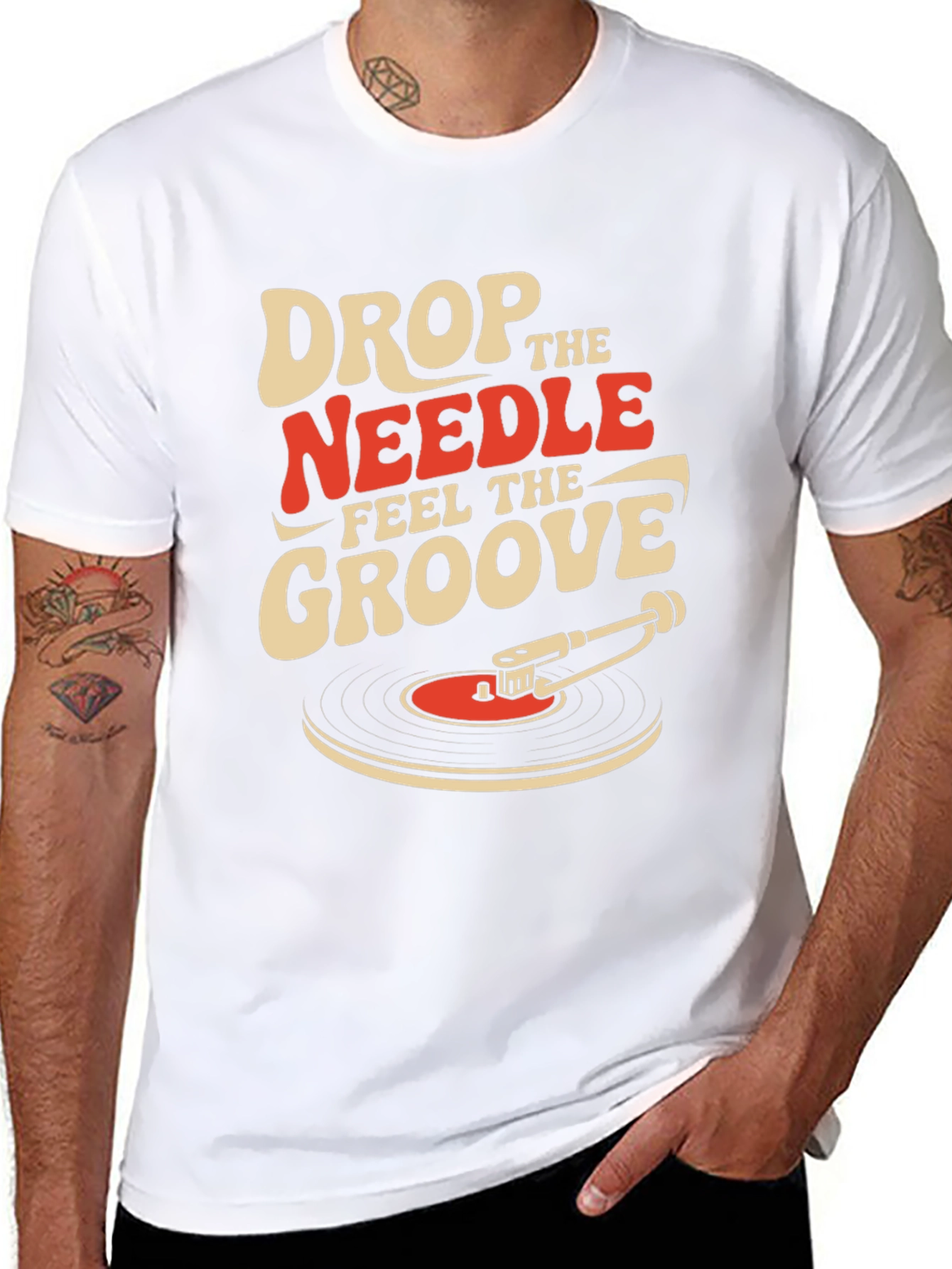 Drop The Needle Feel The Groove Graphic Tee